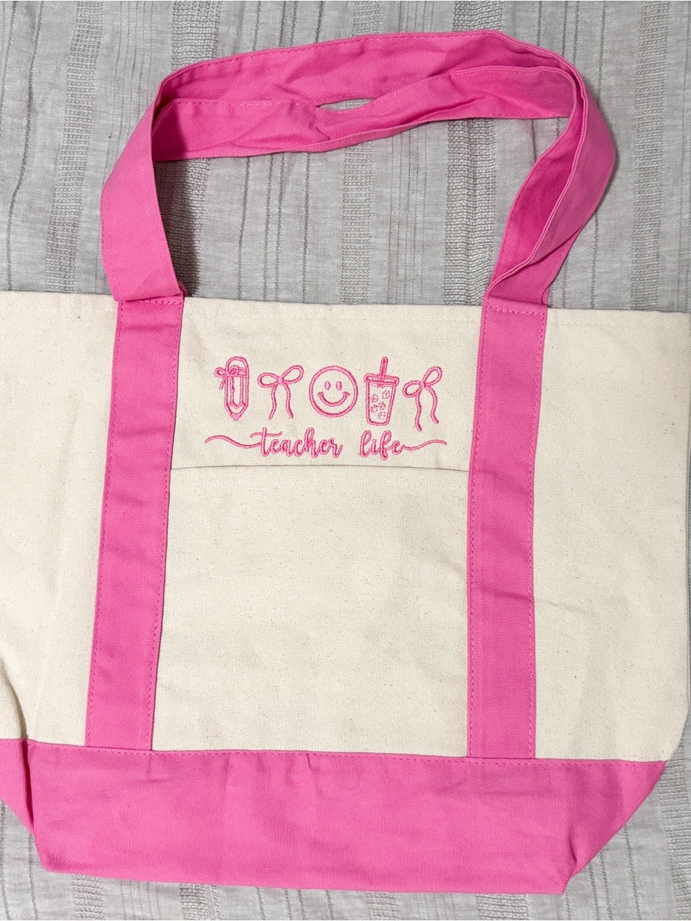 Embroidered Teacher Tote